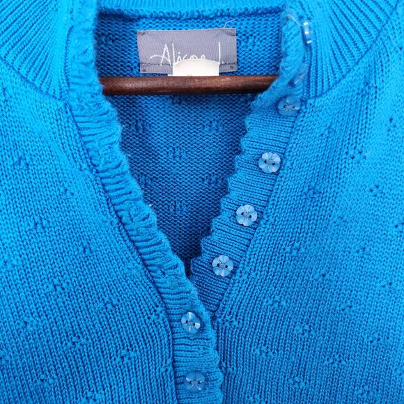 Vintage Alison J. Blue Sweater - Picture 2 of 7